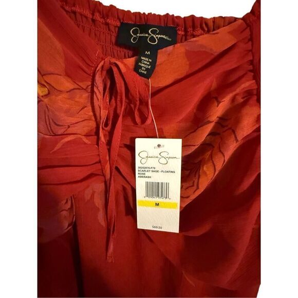 Brand New Jessica Simpson Scarlet Sage Floating Rose Aberdash Midi Dress - Picture 5 of 13